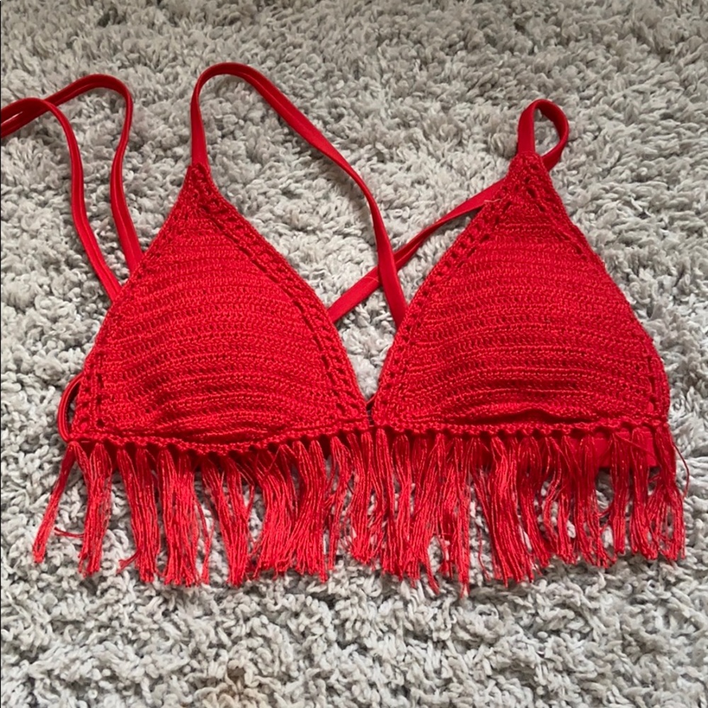 Read crochet Triangle swimsuit top